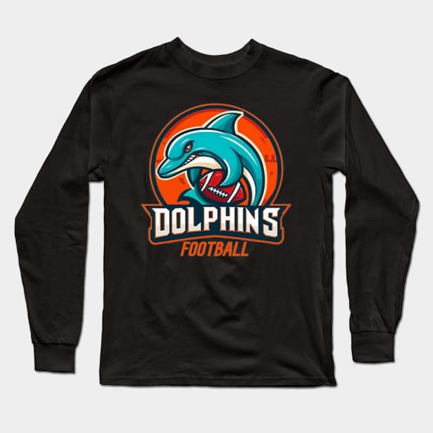 Miami Dolphins Football Long Sleeve T-Shirt by Venomshock